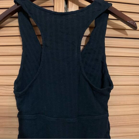 Free People Black Ribbed Tank Top Size small - Picture 4 of 5